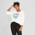 Women's Nasa Plus Size Graphic Sweatshirt (juniors') White