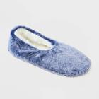 No Brand Women's Faux Fur Cozy Pull-on Slipper Socks - Navy Blue