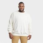 Men's Big & Tall Relaxed Fit Crew Neck Pocket Sweatshirt - Goodfellow & Co Ivory