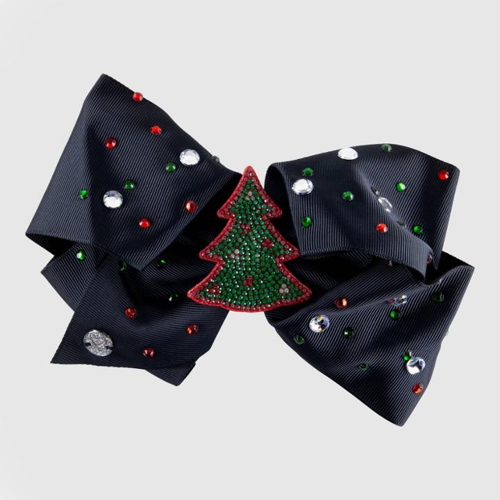 Girls' Jojo Siwa Christmas Tree Bow Hair Clip - Black