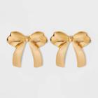 Sugarfix By Baublebar Metallic Bow Drop Earrings - Gold