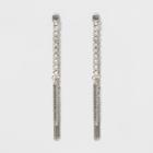 Crystal Rhinestone Front To Back Earrings - Wild Fable Silver,
