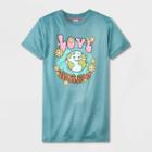 Girls' 'love Generation Earth' Oversized Sleep Shirt - Art Class Green