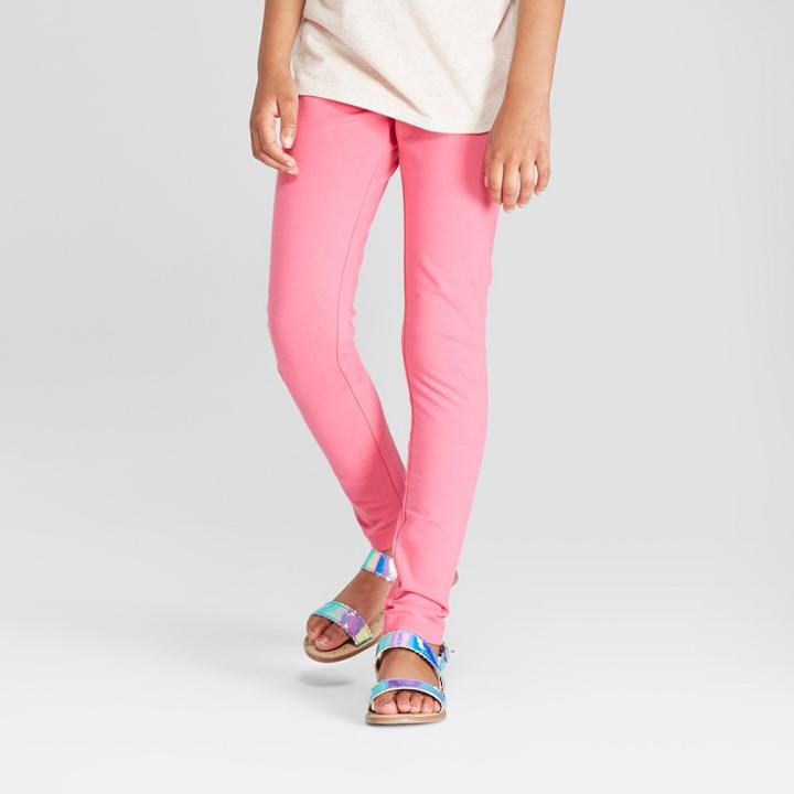 Girls' Sparkle Leggings - Cat & Jack Pink M, Paradise Pink