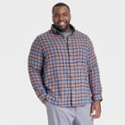 Men's Big & Tall Lightweight Flannel Long Sleeve Button-down Shirt - Goodfellow & Co