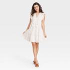 Women's Short Sleeve Peasant Dress - Knox Rose White