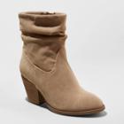 Women's Cianna Heeled Slouch Bootie - Universal Thread Taupe