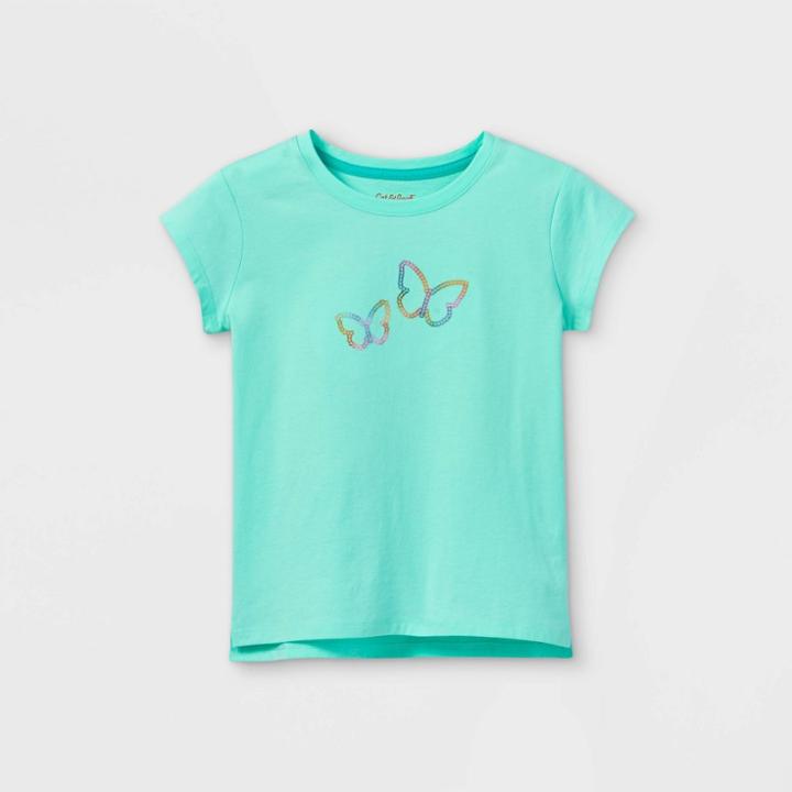 Girls' Embroidered Short Sleeve T-shirt - Cat & Jack