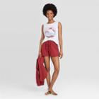 Women's Cropped Flamingo Beach Club Graphic Tank Top - Colsie White