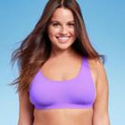 Women's Ribbed Scoop Bralette Bikini Top - Wild Fable Purple