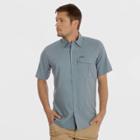 Wrangler Men's Short Sleeve Outdoor Camp Shirts - Blue