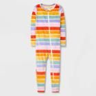 Toddler Girls' Rainbow Striped Pajama Romper - Cat & Jack