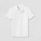 Plusboys' Short Sleeve Pique Uniform Polo Shirt - Cat & Jack White