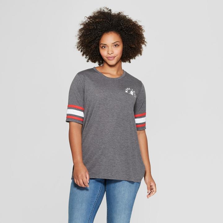 Women's Plus Size Short Sleeve More Love Je T'aime Graphic T-shirt - Mighty Fine (juniors') Charcoal