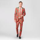 Suitmeister Men's Christmas Trees Suit Costume Red L -