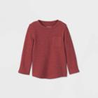 Toddler Boys' Ottoman Knit T-shirt - Cat & Jack Burgundy