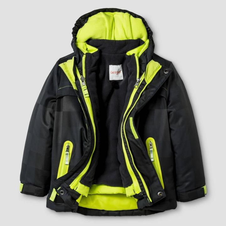Toddler Boys' 3-in-1 Jacket - Cat & Jack Charcoal 2t, Boy's, Gray