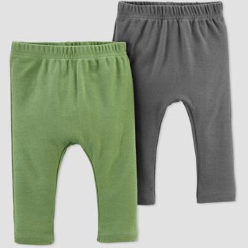 Baby Boys' 2pk Leggings - Little Planet Organic By Carter's Green
