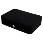 Mele & Co. Maria Women's Plush Fabric Jewelry Box With Twenty-four Sections - Black,