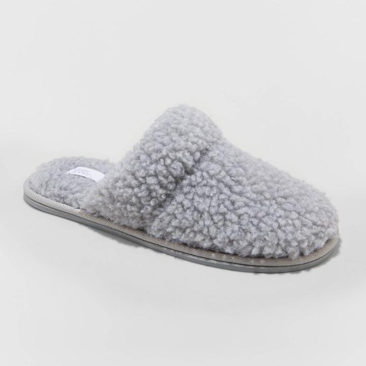 Women's Sasha Genuine Suede Slide Slipper - Stars Above Gray Xl(11/12), Women's, Size: