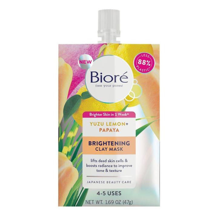 Biore Brightening Clay Mask - Yuzu Lemon And Papaya