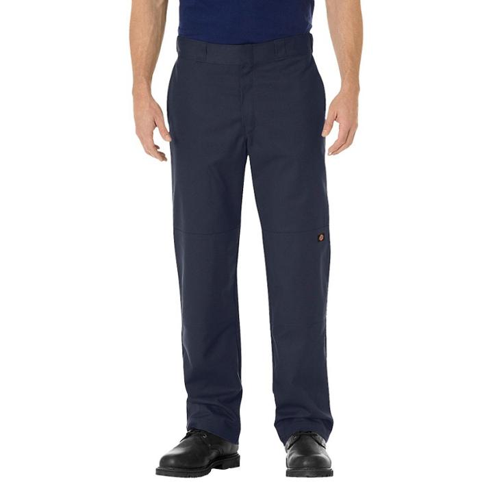Dickies Men's Big & Tall Regular Straight Fit Flex Twill Double Knee Work Pants- Dark Navy