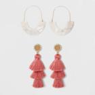 Sugarfix By Baublebar On-trend Drop Earring Set - Ivory, Women's