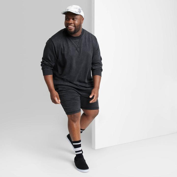 Adult Extended Size Snow Wash Sweatshirt - Original Use Black