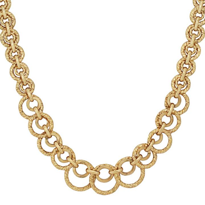 Target Bronze Textured Necklace - Gold, Yellow