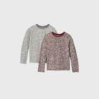 Boys' 2pk Hacci Cozy Pullover - Cat & Jack Gray/burgundy