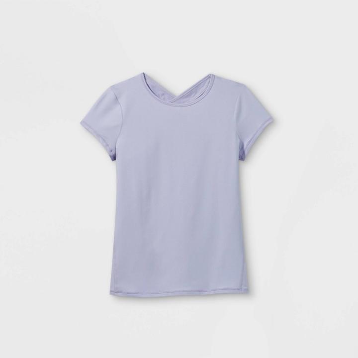 Girls' Short Sleeve Gym T-shirt - All In Motion Lilac