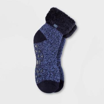 Always Warm By Heat Holders Women's Warmest Lounge Socks With Grippers - Navy