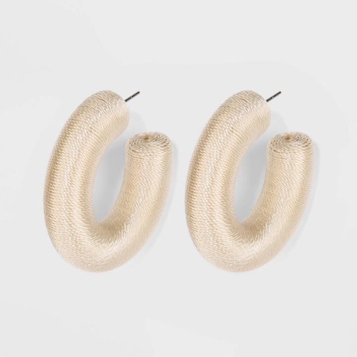 Sugarfix By Baublebar Retro Hoop Earrings - Ivory, Women's