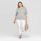 Women's Plus Size Hoodie Sweatshirt - Universal Thread Green X