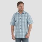 Dickies Men's Big & Tall Relaxed Fit Short Sleeve Plaid Button-down Shirt - Blue