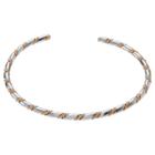 Women's Journee Collection Twisted Cuff Bracelet In Sterling Silver - Two-tone