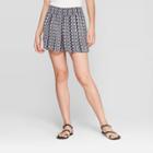 Women's Printed Mid-rise Shorts - Knox Rose Blue