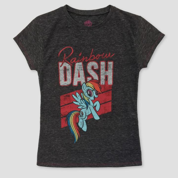 Girls' My Little Pony Short Sleeve T-shirt - Charcoal Gray
