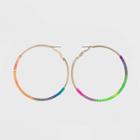 Shiny Gold With Thread Wrap Click Top Hoop Earrings - Wild Fable