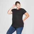 Maternity Plus Size Short Sleeve Crew Neck T-shirt - Isabel Maternity By Ingrid & Isabel Black 1x, Infant Girl's