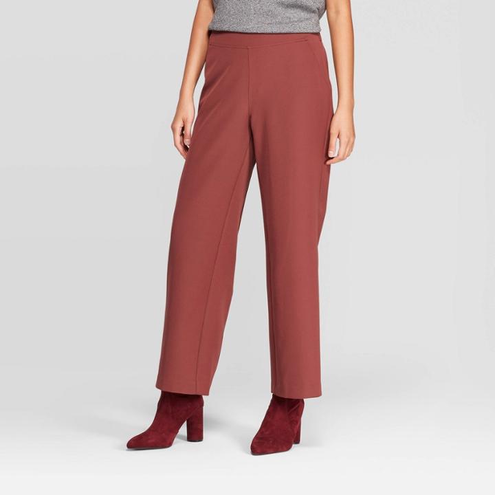 Women's Mid-rise Straight Leg Pants - Prologue Red