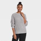 Women's Crewneck Textured Pullover Sweater - Universal Thread Charcoal Heather