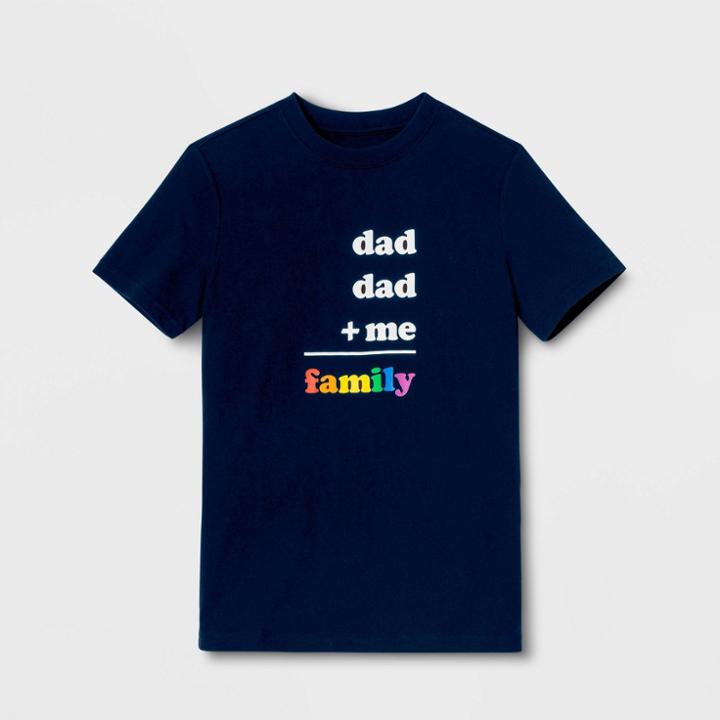 Ev Lgbt Pride Pride Gender Inclusive Kids' Dads + Me Graphic T-shirt - Federal Blue S, Kids Unisex,