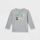 Toddler Boys' 'be Brave' Long Sleeve T-shirt - Art Class Gray