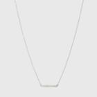 Sterling Silver Bezel Cubic Zirconia Bar Necklace - A New Day