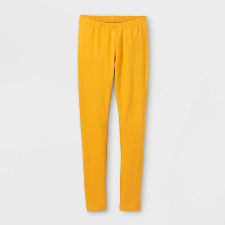 Girls' Leggings - Cat & Jack Mustard Yellow