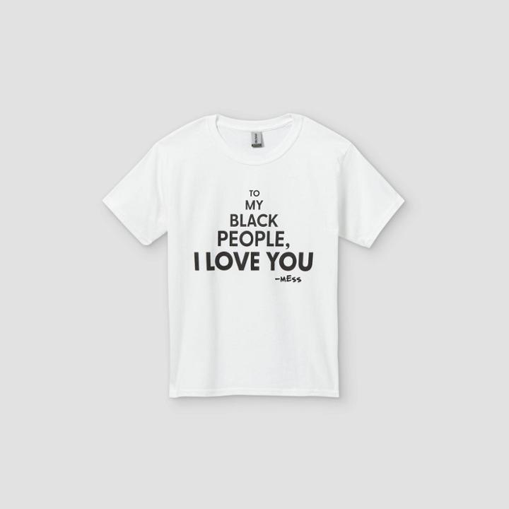 Ev Black History Month Black History Month Kids' 'to My Black People I Love You' Short Sleeve T-shirt - White