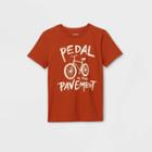 Boys' Short Sleeve 'pedal To The Pavement' Graphic T-shirt - Cat & Jack Orange/brown