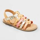 Toddler Girls' Shanel Colorblock Ankle Strap Sandals - Cat & Jack 5, Multicolored/colorblock