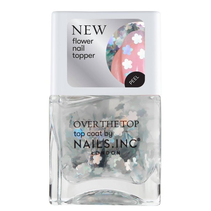 Nails Inc. Silver Holographic Flower Topper Nail Polish - Partying In Piccadilly-